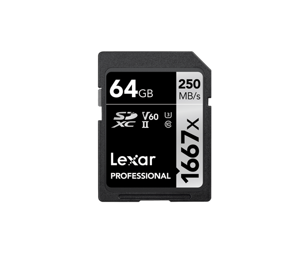 Lexar® 64GB Professional 1667x SDXC™ UHS-II Card