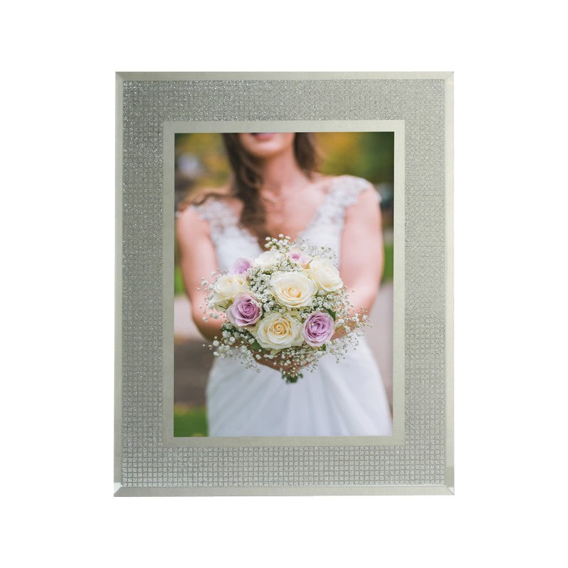 Crystals Silver Photo Frame Glass 7x5